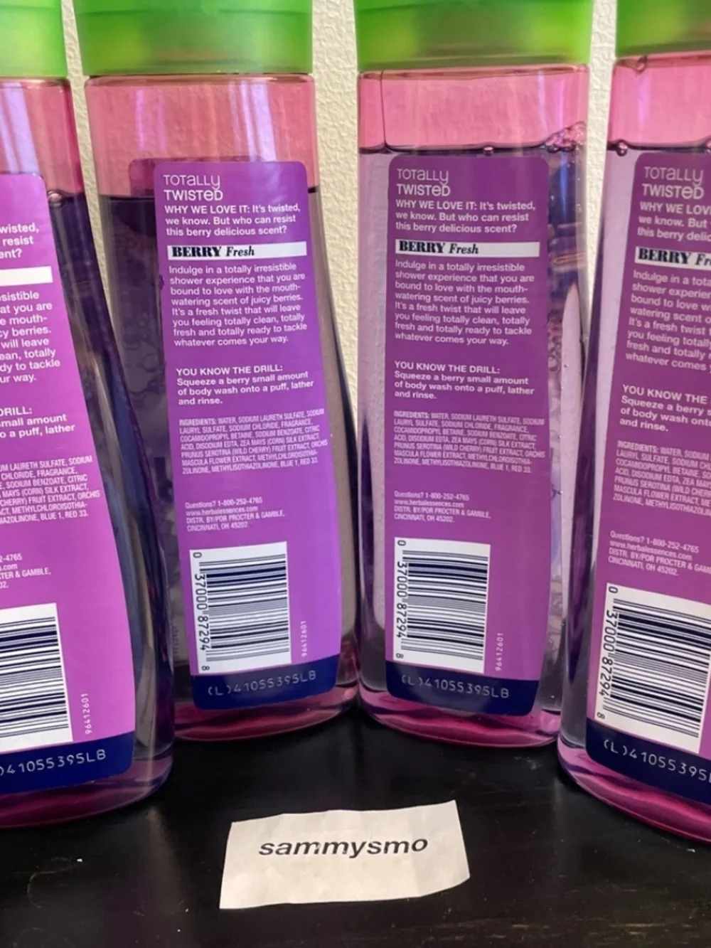 Herbal Essences Totally Twisted Body Wash 11.1 oz with berry extract x4